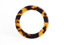 2 Round Tortoise Shell Ring Connectors, Swimsuit Rings, Plastic O Rings, 2 Inch Craft Rings, Bikini Top Rings, Large O-Rings, RG057-51-TT
