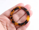 2 Round Tortoise Shell Ring Connectors, Swimsuit Rings, Plastic O Rings, 2 Inch Craft Rings, Bikini Top Rings, Large O-Rings, RG057-51-TT