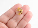 4 Yellow Tortoise Shell Charms, Beeswax Beads, Transparent Yellow Beads, Small Circle Coins, Necklace Blanks, Acrylic Circles, CN110-15-YW01