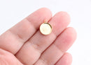 4 Shiny Gold Bezel Cups, 10mm Bezel Setting, Gold Bezel Tray, Bezel Pendant Blank, 10mm Round Base Tray, Deep Bezel, Flat Edge