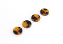 4 Mini Circle Blanks, Acrylic Earring Blanks, 10mm Round Blanks, Tortoise Shell Stud Earrings, 10mm Disc Blanks, Resin Circle, LAK032-10-TT