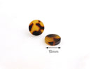 4 Mini Circle Blanks, Acrylic Earring Blanks, 10mm Round Blanks, Tortoise Shell Stud Earrings, 10mm Disc Blanks, Resin Circle, LAK032-10-TT