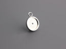 4 Stainless Steel Bezel Trays Settings, Shallow, Silver Colored, For 10mm Cabochons
