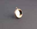4pcs - 12mm Gold Bezel Cups, Deep Bezel Fits 12mm Cabochon, 12mm Pendant Tray, 12mm Bezel Tray, Round Bezel Cup, Resin Setting
