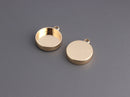 4pcs - 12mm Gold Bezel Cups, Deep Bezel Fits 12mm Cabochon, 12mm Pendant Tray, 12mm Bezel Tray, Round Bezel Cup, Resin Setting