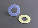 2 Donut Rings in Pale Yellow and Periwinkle Blue, Thick Ring Charms, Acrylic Earring Blanks, Circle Cutout, Pastel Charms, RG066-29-2YPL