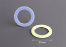 2 Circle Loop Connectors, Washer Blanks, Donut Pendant, Bracelet Links, Round Loop Links, Circle Cutout, Thick Ring Charms, RG067-29-2YPL