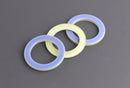2 Circle Loop Connectors, Washer Blanks, Donut Pendant, Bracelet Links, Round Loop Links, Circle Cutout, Thick Ring Charms, RG067-29-2YPL