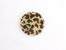 4 Tan Leopard Print Beads, Animal Print, Cheetah Print, Leopard Spots Earring Supplies, Flat Acrylic Discs, Necklace Blanks, CN119-30-LP02