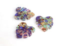 2 Tropical Jungle Leaf Charms, Laser-Cut Acrylic Earring Parts, Paua Abalone Shell Beads, Blue Green Resin Leaf Charms, FW030-28-IM01