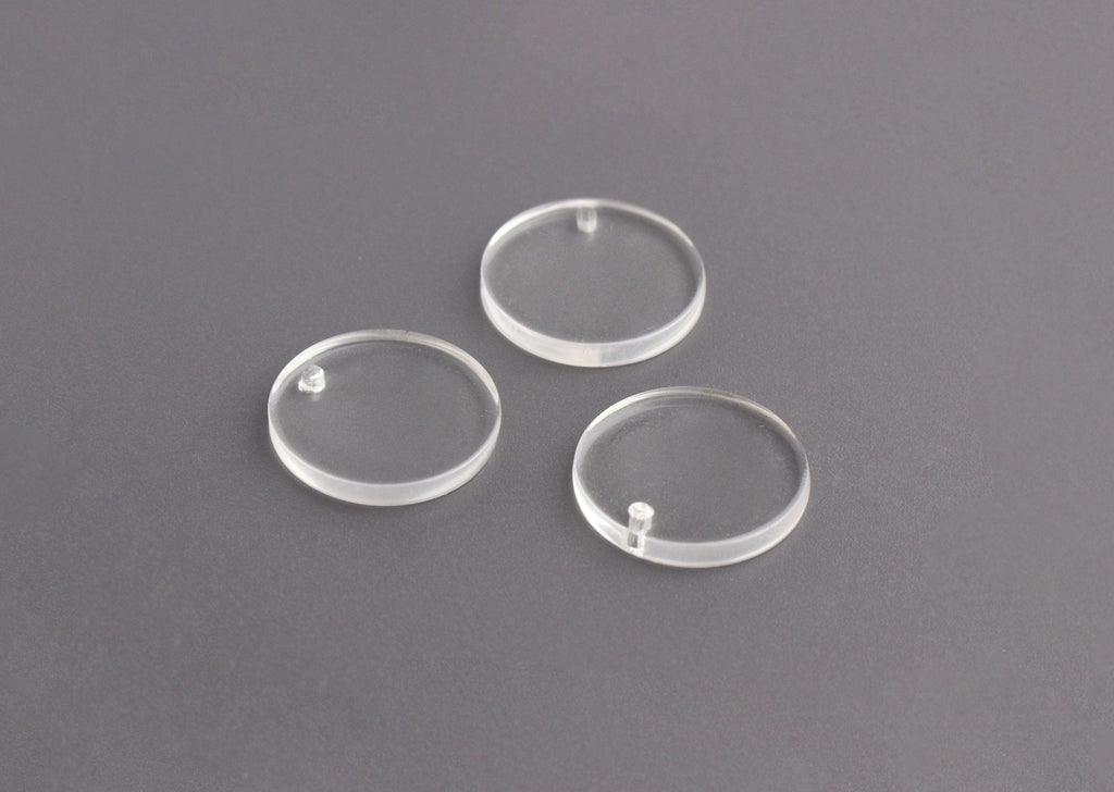 4 Clear Acrylic Circles, 15mm Disc, Transparent Acrylic Disc Clear, Lu