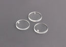 4 Clear Acrylic Circles, 15mm Disc, Transparent Acrylic Disc Clear, Lucite Charm, Acrylic Keychain, Acrylic Earring Blank Parts, CN135-15-CLR