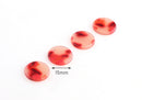 4 Small Circle Tags, Red Tortoise Shell Bracelet Charms, Red Marble Beads, Smooth Circle, Acrylic Acetate Earring Blanks, CN140-15-RD01