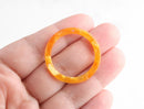 2 Craft Rings, Resin Connectors, Neon Orange Acrylic Circle Ring Links, Sherbert Orange Acetate Earrings, Thin Ring Connector, RG064-32-OG02