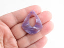 4 Large Purple Teardrop Charms, Tortoise Shell Acrylic Blanks, Purple Resin Teardrop, Purple Mother of Pearl, Acetate Pendant, TD029-34-PL03