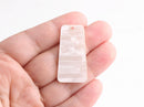 2 Pearl White Acrylic Earring Blanks, Trapezoid Shape, Pure White Charms, Crackle Glass, Pearl Tortoise Shell Keychain Blanks, DX049-37-W03