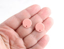 4 Peach Stud Earring Blank Findings, Pastel Pink Stud Earring Supply, Flesh Tone, Button Studs, Peach Acrylic Blanks, EAR064-14-PK05
