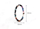 4 Oval Loop Connectors, Multicolor Tortoise Shell Findings, Flat Oval Rings, Thin Oval Link, Acetate Charm, Rainbow Connectors, VG037-35-DMC