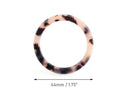 2 Blonde Tortoise Shell O-Ring Connectors, Flat Edge, Great for Bikinis, Swimsuits and Handbag Purses, 1.75" Inch