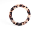 1 Large O Rings in Blonde Tortoise Shell, Connectors for Purse Hardware, Bikinis and Swimwear, Acetate, 2.4" Inch