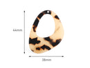 2 Large Oval Loops, Blonde Tortoise Shell Jewelry Supply, Cellulose Acetate Findings, Statement Yellow Brown Tortoise Pendant, VG041-44-BT