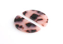 2 Large Half Circle Dangles, Half Moon Necklace Blanks, Acetate Charms, Light Brown Tortoise Shell, Popular Jewelry Supply, CN183-37-WT02