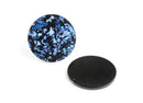 4 Round Circle Disc 35mm, Sprakly Blue Confetti Glitter, One Sided Charm, Laser Cut Acrylic Earring Blank, Large Earring Disc, CN186-35-BKUF