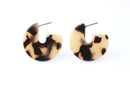 Blonde Tortoise Shell Hoop Findings, 1 Pair, Small Circle Earrings, Resin Hoop Earring, Wholesale Hoops Acetate Earring Parts, EAR069-30-BT