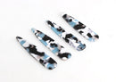 4 Winter Color Jewelry Findings for Earrings, Black White Blue Marble Resin, Acetate Tortoise Shell Bead, DIY Earring Teardrop, TD041-54-U04