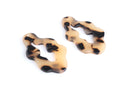 4 Freeform Pendants, Blonde Tortoise Shell Beads, Organic Shapes, Cellulose Acetate Charms, Unique Beads, Acrylic Cloud Charms, XY019-41-BT