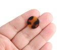 4 Tortoise Shell Circles, 16mm Blanks, Flat Circle Stud Earrings, 16mm Cabochons, Thick Discs, Acetate Acrylic Earring Blanks, LAK039-16-TT