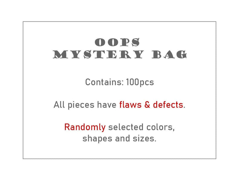 Oops Mystery Bag (100pcs), Tortoise Shell Bead Grab Bag, Surprise Mystery Box, Assorted Bead Lucky Dip, Acrylic Jewelry Supply Lots, MBOX001