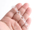 9ft Frosted White Acrylic Chain with Oval Cable Links, 13mm, Matte, Uncut Continuous Length