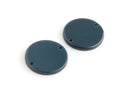 4 Marine Blue Circle Connectors, Two Holes, Cellulose Acetate, 22mm