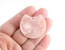 2 Light Pink Acetate Half Moons Earring Parts, Pale Pink Charms, Laser Cut Acrylic Jewelry Findings, Dusty Pink Earring Blank, CN193-37-PK02