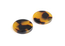 4 Round Acrylic Tags, 18mm Discs Resin Tortoise Shell Circle Pendant 1 Hole, Cellulose Acetate Earring Blank, Zipper Pull Charm, CN223-18-TT