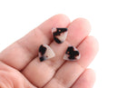 4 Mini Half Circle Charms, Blonde Tortoise Shell, Eco Friendly Acetate, 11.5 x 11.5mm