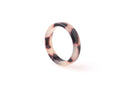 White Tortoise Shell Ring 1pc, Basic Stackable Rings, 4mm Thin Resin Ring, Chunky Acrylic Ring, Blonde Tortoiseshell Jewelry Supply, FR002