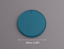 4 Large Acrylic Circles in Transparent Blue, Laser Cut Shapes, 35mm