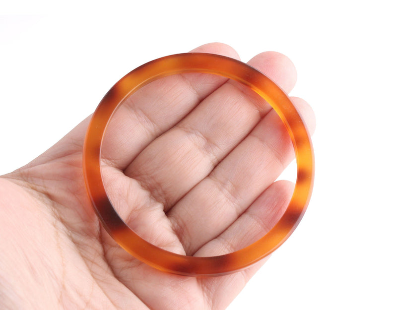 1 Large Acrylic Ring, Plastic O Rings, Purse Hardware Rings, Transparent Orange Red Tortoise Shell Links, Thin Ring Connectors, RG079-70-FT