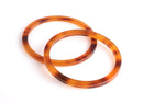 1 Large Acrylic Ring, Plastic O Rings, Purse Hardware Rings, Transparent Orange Red Tortoise Shell Links, Thin Ring Connectors, RG079-70-FT