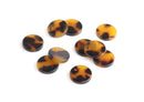 4 Round Charms with 2mm Hole, Tortoise Shell Stud Earring Findings Eco-Friendly, 14mm Diameter, Tiny Acrylic Earring Blanks, CN217-14-TT