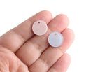 4 Small Circle Discs, 15mm, Baby Blue Light Pink, 0.5" Inch Round Charms, Gender Reveal Jewelry Findings, Layer Resin Charms, CN220-15-2UPK