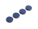 4 Dark Blue Resin Flatbacks, 12mm Cabochon Slice, September Birthstone Stud Earring Making, Laser Cut Acrylic Blank Discs, LAK047-12-U05