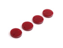 4 Ruby Red Charm Links, Two Holes, Cellulose Acetate, 12mm