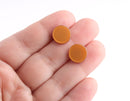 4 Dark Gold Resin Flatbacks 0.5 Inch, November Birthstone Charm, Round Lucite Cabochon, Laser Cut Acrylic Blank Earring Stud, LAK053-12-BR03