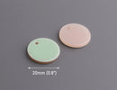 4 Two Sided Pastel Charms, 20mm, Cellulose Acetate Charms, Coin Shape, Light Mint Green Beads, Acrylic Earring Blank Circle, CN252-20-2NPK