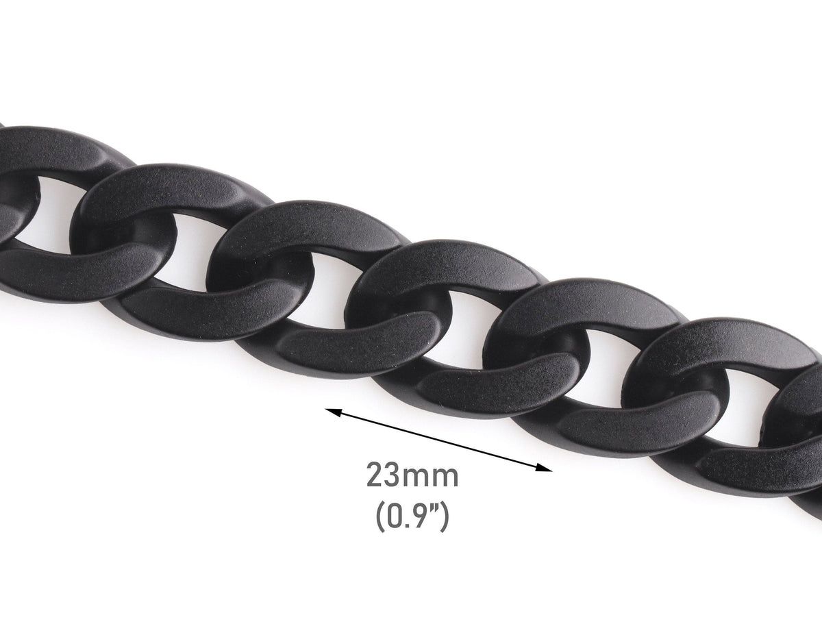 5 Foot Black Aluminum Curb Chain - 7mm X 10mm Open Link Design For DIY Projects