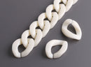 1ft Bone White Acrylic Chain Links, 23mm, Chunky Bulky Chain, For Statement Necklaces