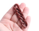 1ft Milk Chocolate Chain Links, 23mm, Acrylic, Replacement for Purse Straps